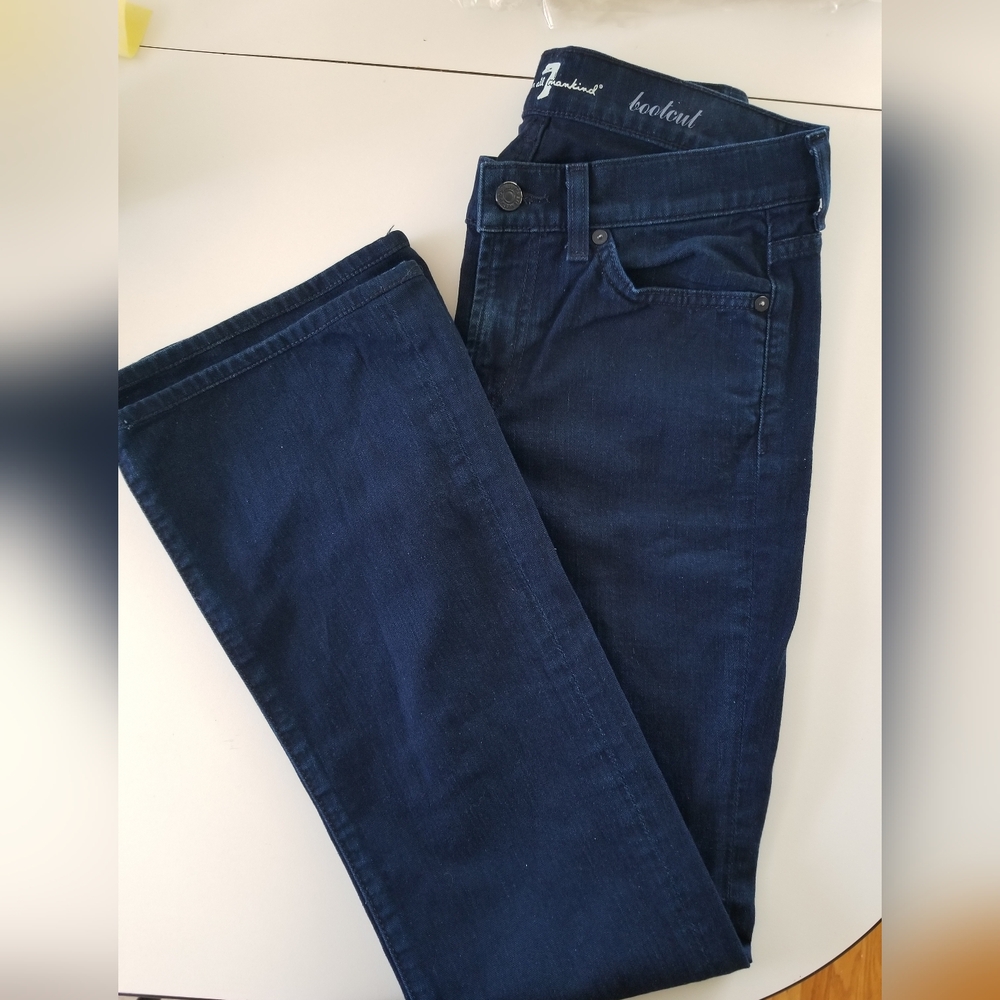 7 For All Mankind Bootcut Jeans in Dark Blue